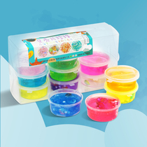 Children hot sell Slime crystal clay girl shells Pearl 12 Color transparent rubber mud Clay Jelly Clay Suit