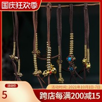 Counter Buddha beads brass chanting Buddha retro number beads accessories pure copper bracelet rosary meter Tibetan counter clip