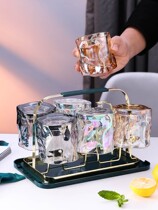 Home High Face Value Glass Mug Sensation Water Cup Suit Whisky Beer Cups Folded Cupnets Red Ins Wind