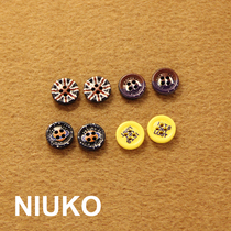 NIUKO eyes resin plastic small buttons shirt buttons color European and American British style fashion mens and womens buttons