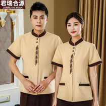 Hotel hotel guest room PA aunt uniform short sleeve cleaner work clothes property housekeeping restaurant cleaner clothing