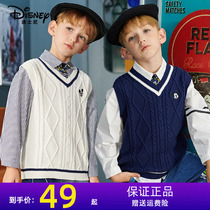 Babu Bean Brand Boy Clothing Boy Girl Sweater Waistcoat Waistcoat Child Baby Vest Spring Autumn Kan Shoulder Blouse Air Tide