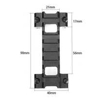 Mingxuan outdoor MP5 guide rail Jinming metal increase fixture 20mm inner red dot sight bracket fishbone sight clip