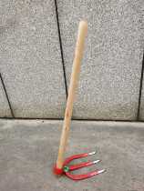 Steel horse three-tooth hoe overturner pine artifact artificially overturned land reclamation steel fork agricultural garden tools SF