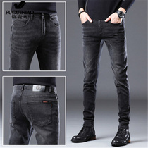 Rich and expensive bird jeans Mens black sashimi 2021 Spring new Korean version 100 Ride Tide Casual Long Pants Men