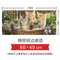 Small milk cat cute pet cat cute cat cat cat cat cat cat mouse pad oversized thick lock edge office non-slip table pad keyboard pad