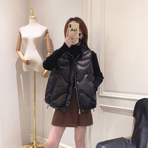 Down cotton vest ladies 2021 autumn and winter New short Korean version of Joker coat outside wear disc buckle vest horse clip