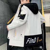 2021 Spring and Autumn new mens coat Korean slim jacket mens winter handsome long style clothes tide