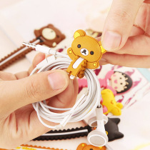 Korean cute cartoon small Sawtooth perforated Winder earphone strapping wire cable wire data cable twister
