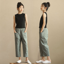 Girl Wide Leg Pants Summer Loose 90% Pants Children Casual Girl Slim out wearing anti-mosquito pants