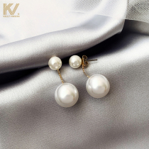 Pearl earrings 2021 New Tide small temperament fashion Korean Net red senior earrings sterling silver earrings female