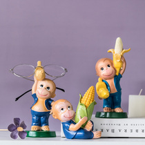 Home creative cute monkey animal glasses shelf office desktop glasses shop display rack decorations ornaments