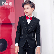 Boy suit suit three-piece childrens dress flower boy dress suit Xia Yingran style piano costume