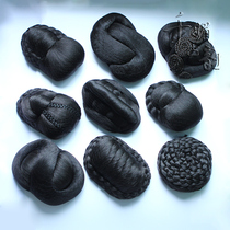 Ancient costume wig hair bag Hanfu shape photo studio bride pan head wig Xiuhe flower bract head back area ancient dress big hair bag