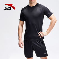 Anta sports suit mens spring new quick-drying clothes fitness running sportswear official website flagship mens two-piece set