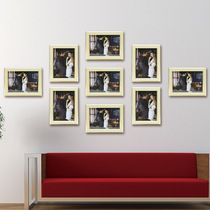 Photo studio 9 palace frame wall 9 palace frame 7 inch photo frame 9 combination Tuhao gold 9 combination photo wall photo studio gift