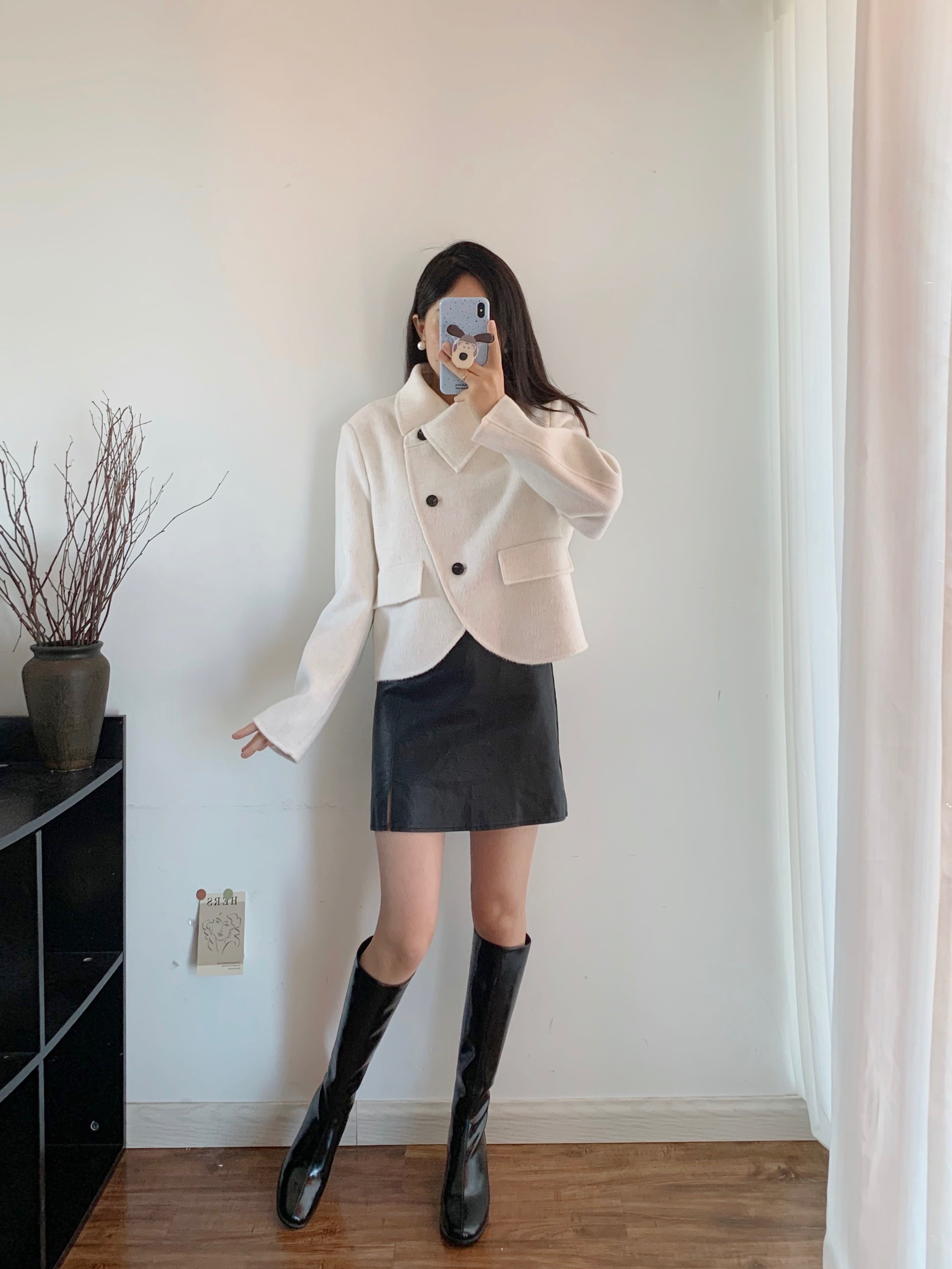 biiya比雅独立工作室 不过膝长筒靴高筒骑士女靴