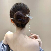 Mermaid Tail Tassel Hairpin Antique Metal Plate Hair Decoration Sense Tie Hairpin Temperament Wind Jewelry Female