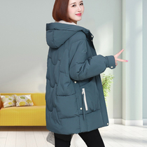 Down cotton clothes womens winter long new explosive cotton-padded jacket large size womens loose foreign mother cotton coat