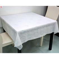 Waterproof anti-scalding oil-proof wash-in plastic tablecloth Square small square table tablecloth Household placemat 