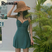 Rsemnia swimsuit womens one-piece dress conservative Belly Belly thin Korean students sexy hipster swimsuit women