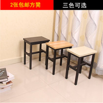 Workshop stool Factory assembly line operator stool Work stool Steel and wood small square stool Student seat training stool