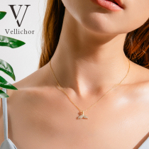 2021 New 925 sterling silver fish tail dolphin necklace female simple temperament pendant niche light luxury choker tide