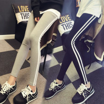 2020 Pregnant Women Spring Thin increases plus obesity MM Lean High Elastic Tobellied Bottom Pants Casual Fashion Long Pants