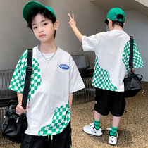 Boy short sleeve T-shirt 2022 Summer new CUHK Slim Fit Summer Clothing t Children Summer Thin Casual Blouse