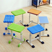 Student stool School learning classroom square stool Plastic training stool Household primary school students writing chair Children can be raised and lowered