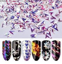 Nail ornament refers to 3D stereo arrow sequin laser colorful sequin 6-color suit