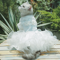 Multiple pet cat dog wedding dress Princess dress skirt Teddy VIP mini dog cat wedding dog dress