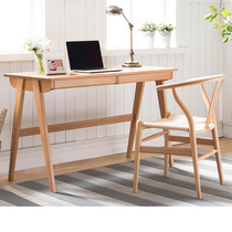Uwood furniture pure solid wood desk 1 2 meters Beech writing table 1 meter solid wood computer desk desk Nordic simplicity
