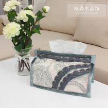 Special clearance chanson tissue cover European fabric tissue box set fashion paper box dust cover