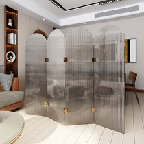 Screen partition living room simple modern Nordic light luxury glass bedroom block household net red folding mobile entrance