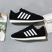 Hong Kong Boomer Men Shoes 2021 New Aggan Casual Sneakers 100 Lap Up Black Board Shoe Tide