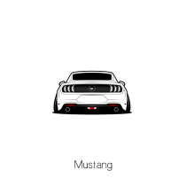 Suitable for Ford Mustang low car scratch model sticker car friend Association personalized car sticker custom HF Silhouette