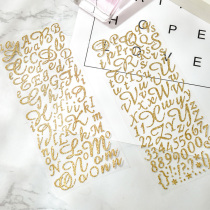 Judy handmade letter stickers sticker hand book vector glitter powder English 2 pieces letter C200504