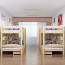 bed m elevated princess solid wood simple adult classic new chinese style m boy get up and down the bed