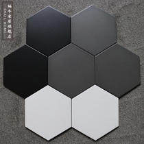 Nordic hexagonal brick kitchen bathroom bathroom non-slip floor tiles Six-sided antique brick tile floor tiles 200X230