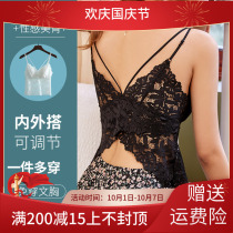 Lace chest underwear women sexy black wrap chest anti-light gathering beauty back camisole vest with summer thin model