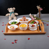 Custom emulated food mold pregnant womans lunar submeal food model shows the hospital with nutritious food samples