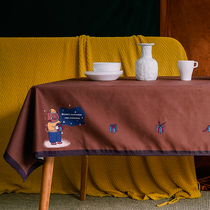Zuo Hampden Cartoon retro Jane American Christmas tablecloth Fabric Table cloth Placemat Tablecloth Tea table tablecloth