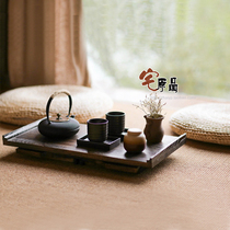 Japanese style solid wood simple creative tea pad tea tray tea tray household rectangular mobile deformation