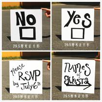 Photo studio photography props wedding photography hand placard exterior English font board wedding props accessories