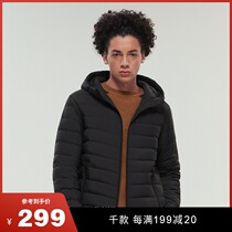 Bourgendon down clothes type mens light and thin even cap commute portable short and minimalist fashion high quality light jacket