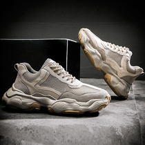 Dad shoes summer mens shoes breathable hollow mesh i trend thick-soled height-increasing couple sports shoes running shoes men