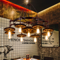 loft industrial style creative personality retro gear clothing store Cafe restaurant Internet cafe iron decoration chandelier