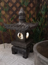 Outdoor stone carving stone lamp Japanese garden lamp Wiring-free lantern Antique stone palace lamp Waterproof Chinese stone lamp Solar energy