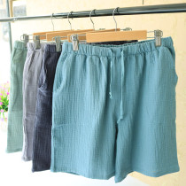 Summer day Department mens pure cotton cotton cloth short sleeping pants Foreign trade Loose Big Code Shorts Home Pants All Cotton Shorts Thin